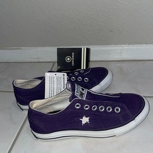 NWB! Purple No Lace Converse For Sale!